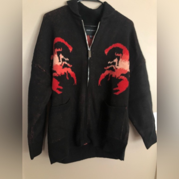 NWT  SPIRIT JERSEY SCORPION Cardigan Wrath Sweater sz S & M - Picture 3 of 3
